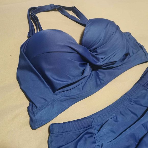 Blue High-Waisted Bikini - Picture 3 of 5